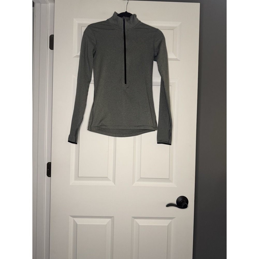 Nike Pro Dri fit Half Zip Women's Pullover Small Gray Heathered